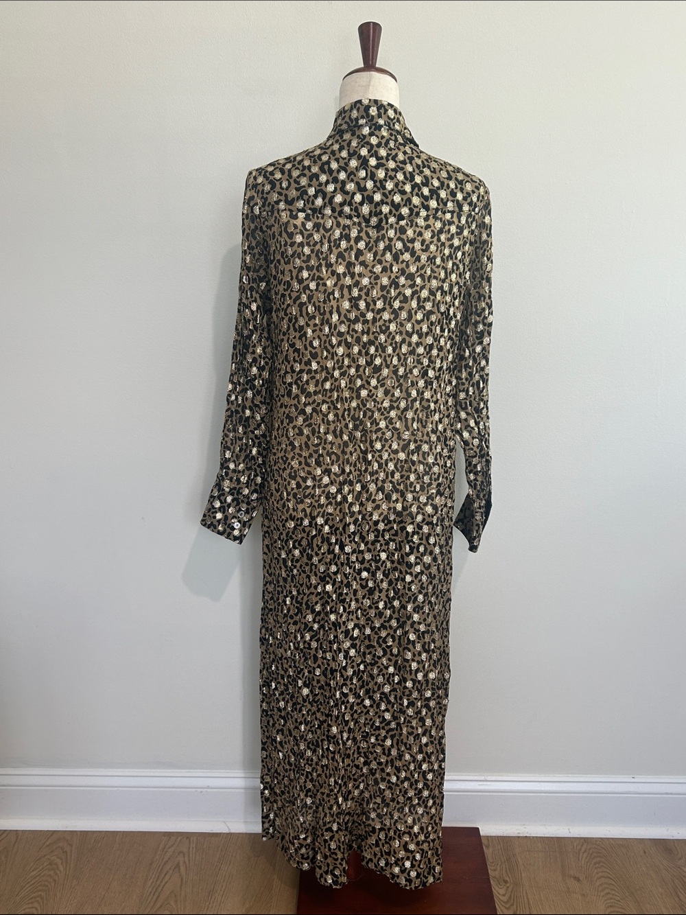 Golden Goose Leopard Print Luxury Shirt Dress Size Medium EUC - Picture 7 of 10